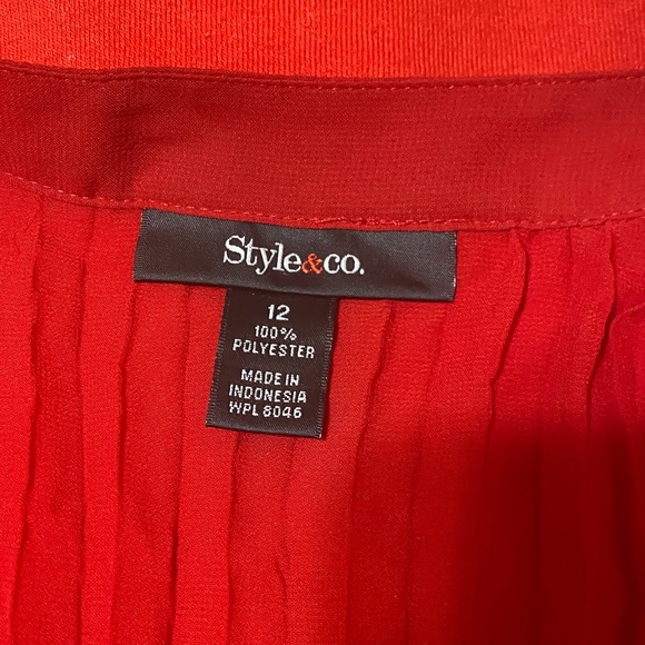 Style & Co. Red Ruffled Blouse - Picture 13 of 14